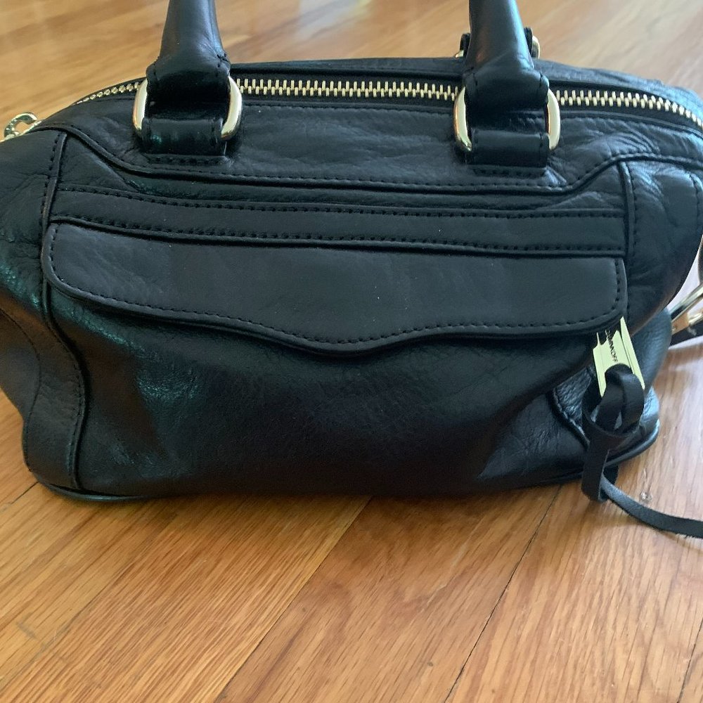 Rebecca Minkoff MAB Satchel in Black / Gold Hardware